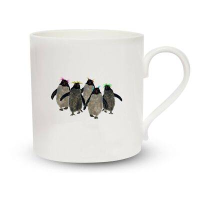 Tazza da caffè con pinguini saltaroccia