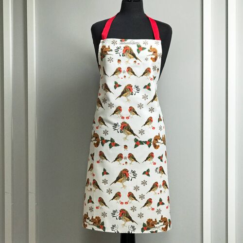 Christmas Robin & Squirrel Apron