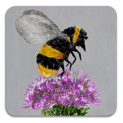 Square Bee & Thistle Coaster