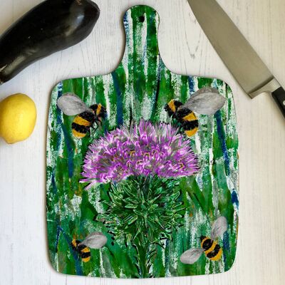 Large Bee & Thistle Chopping Board