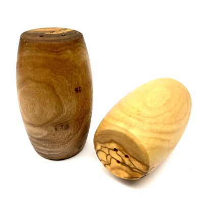 Salt shaker BARREL made of olive wood