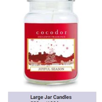 Cocodor Christmas Large Jar Candle 550g (PCA30461) - Joyful Season
