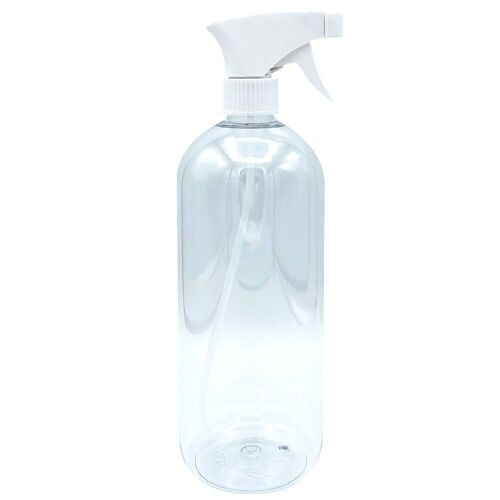 FLACON EVEREST - PLASTIQUE PET TRANSPARENT - 1L - GACHETTE