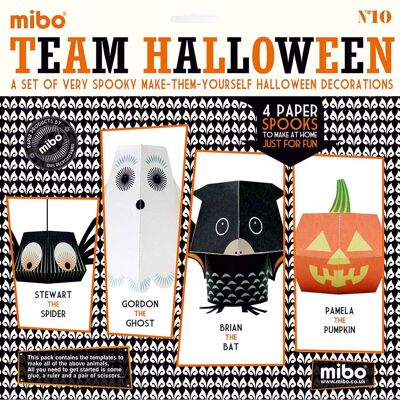 Team Halloween Paper Animals