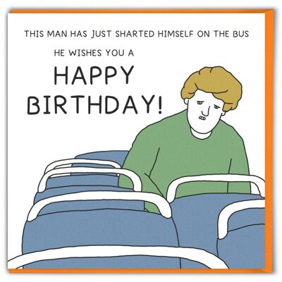 Funny Rude Shart Birthday Card