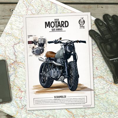 Set of 10 cards - Motorbike