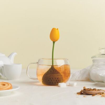 Oeuf de thé aux tulipes | jaune