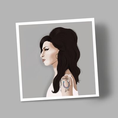 Amy Winehouse-Grußkarte