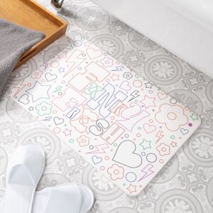 Tapis de bain antidérapant Funky Fresh White Stone