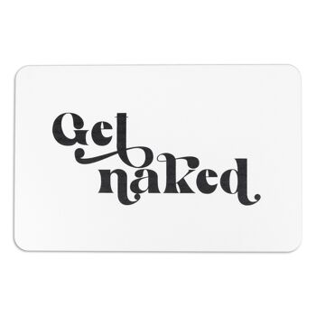 Tapis de bain antidérapant en pierre blanche Get Naked 2