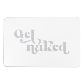 Tapis de bain antidérapant en pierre blanche Get Naked gris 2