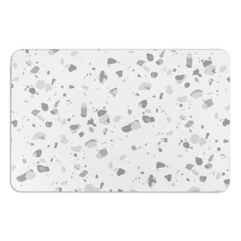 Tapis de Bain Antidérapant Gris Terrazzo White Stone 2