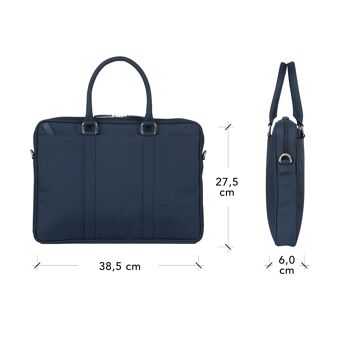 Fifth Avenue - 15" Laptop Bag Recycled - Bleu 3