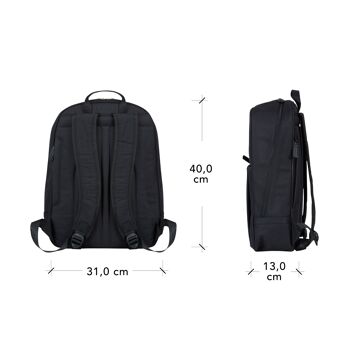 Champs-Elysees  15" Laptop Backpack Recycled - Noir 3