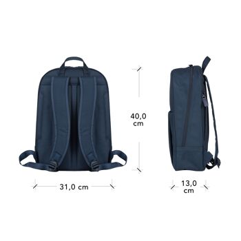 Champs-Elysees  15" Laptop Backpack Recycled - Bleu 3