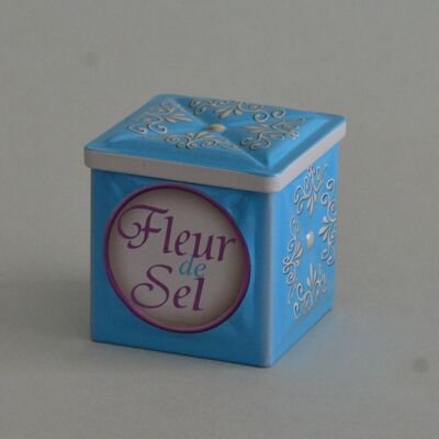Boîte en métal de 70g de fleur de sel de Guérande