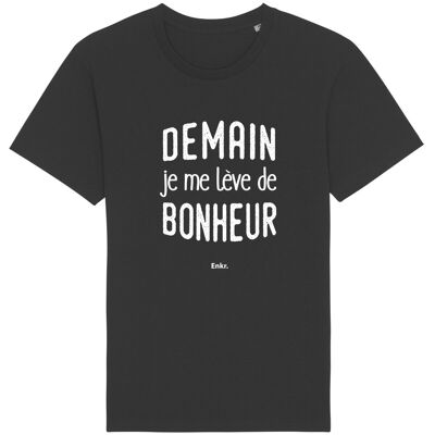 BLACK TSHIRT TOMORROW I RISE FROM HAPPINESS
