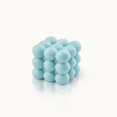 Bubble candle in turquoise