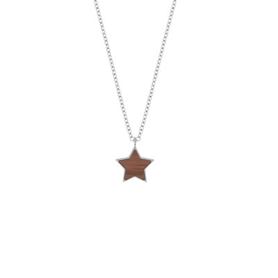 Collar Fiena "Estrella" | joyas de madera | nuez de madera