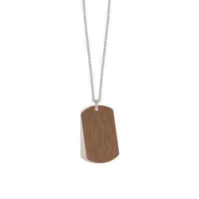Collar Yuno "En Blanco" | joyas de madera | Joyas para hombres | nuez de madera