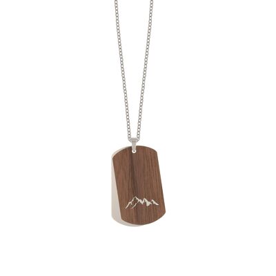 Collana Yuno "Montagna" | gioielli in legno | Gioielli da uomo | noce di legno