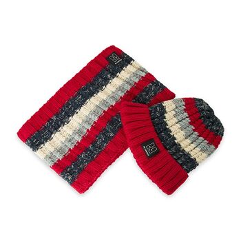 Bonnet et écharpe en tricot rouge pour garçon All Playgrounds - KB03A101R1 1