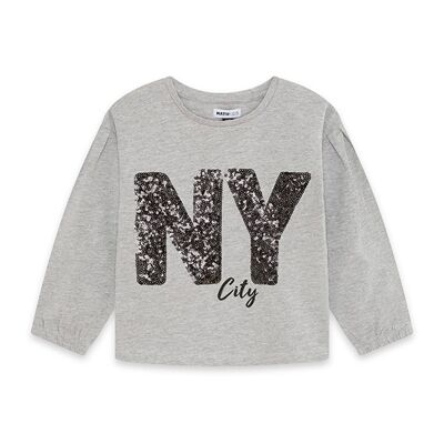 Camiseta punto gris niña Rocking The City - KG03T402G1