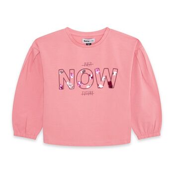 T-shirt en maille rose pour fille Wild Soul - KG03T304P5 1