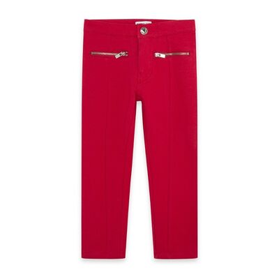 Leggings rosso in maglia per bambina Atelier Amore - KG03L203R2
