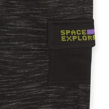 Pantalon long en maille noir Space Explorers garçon - KB03P302X2 4