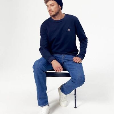 Basile Velo Gebürstetes Fleece-Sweatshirt Marineblau