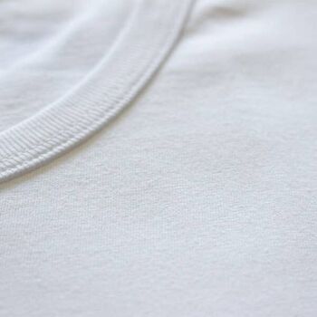 Tee shirt Colbert Coupe droite Jersey Blanc 3