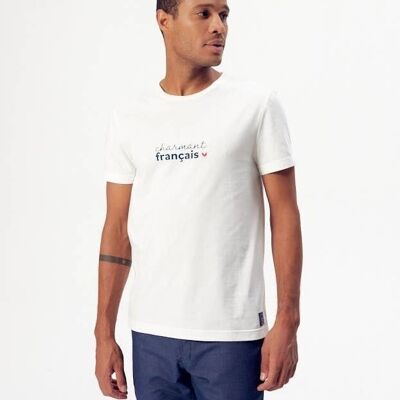 Tee shirt Philibert « Charmant Français + Coq» Blanc