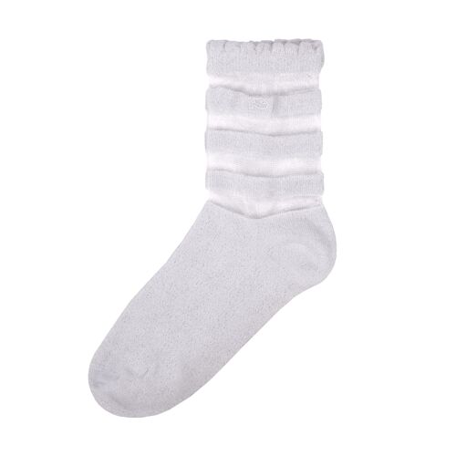 Chaussettes rayées transparentes Blanc