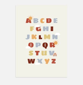 Affiche Poster - Alphabet Beige 1