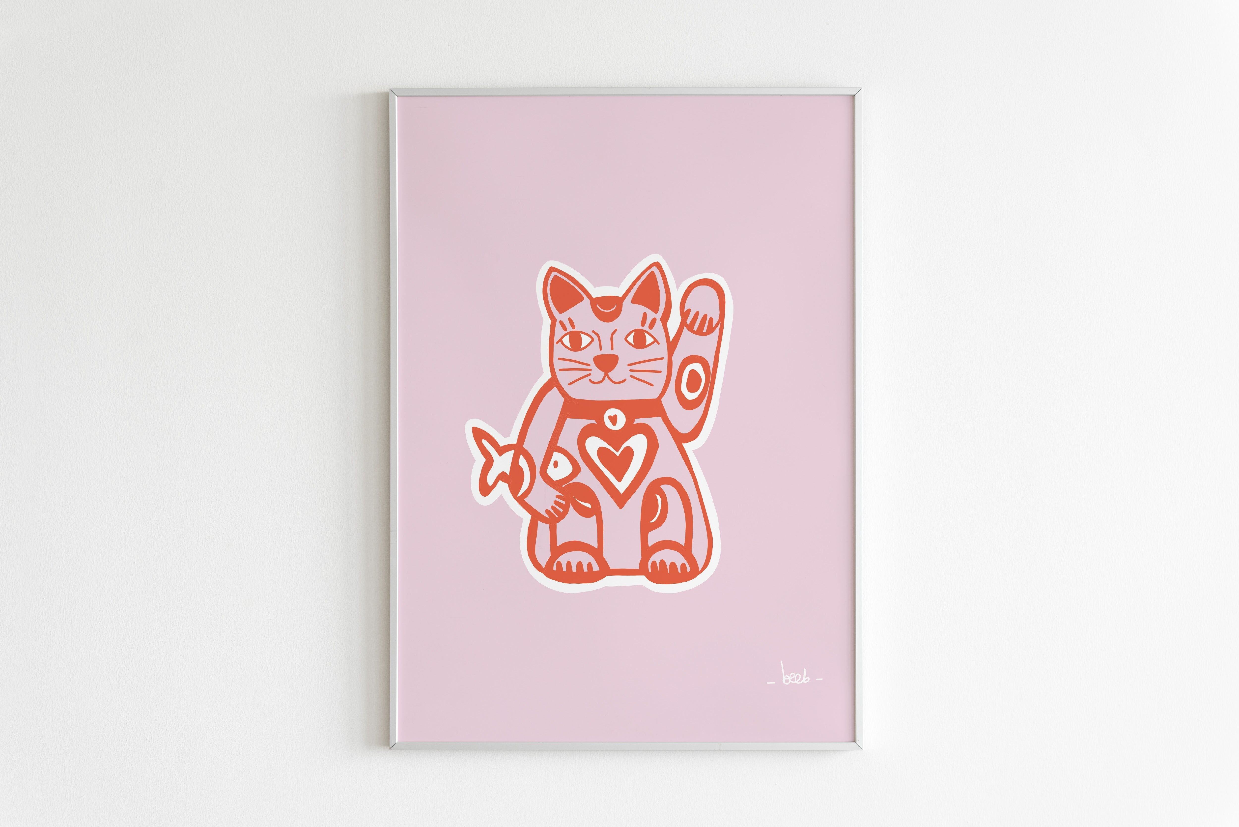 Affiche 'Lucky Cat'