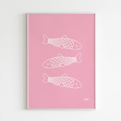 Plakat 'Rosa Fisch'