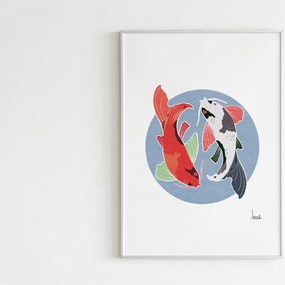 Poster 'Koi-Fische'
