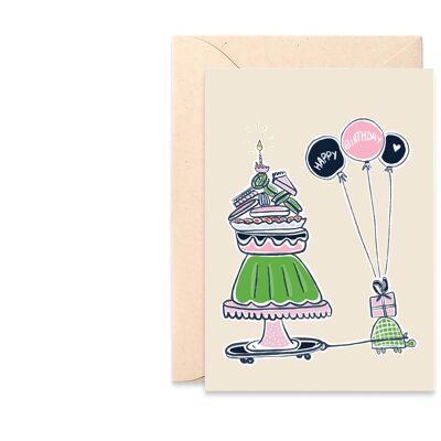 Card 'Birthday tortoise'
