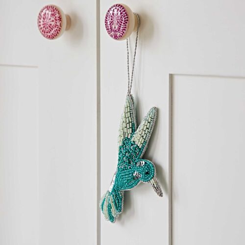 Beaded Kingfisher Christmas Decoration