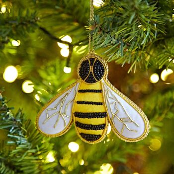 Décoration de Noël abeille perlée 8