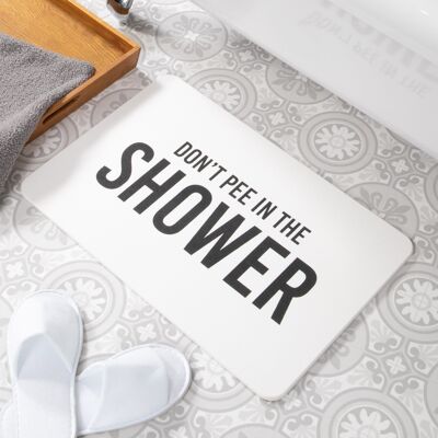 Tappetino da bagno antiscivolo in pietra bianca non fare pipì sotto la doccia