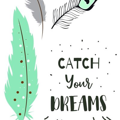 Poster | Bohemian | Catch Dreams | A4
