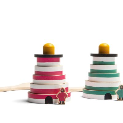 Staffetta del faro - Giocattolo in legno - Gioco per bambini - Gioco attivo - BS Toys