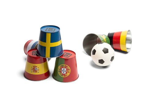 Soccer Tins Throwing Game - outdoor toy- kids - BS Toys