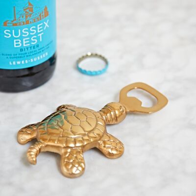 Gold Turtle Bottle Opener