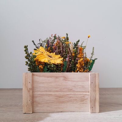 Rustic style centerpiece with Gerberas