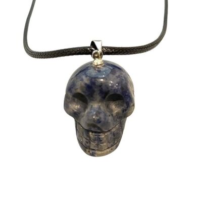 Crystal Skull Head Pendant, Sodalite