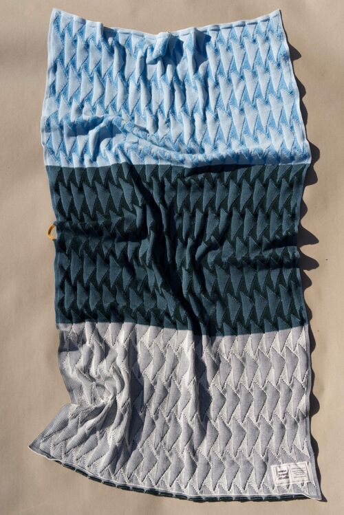 Origami Forest Bath Towel | Rainy Blue
