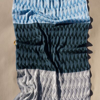 Asciugamano Origami Foresta | Blu piovoso